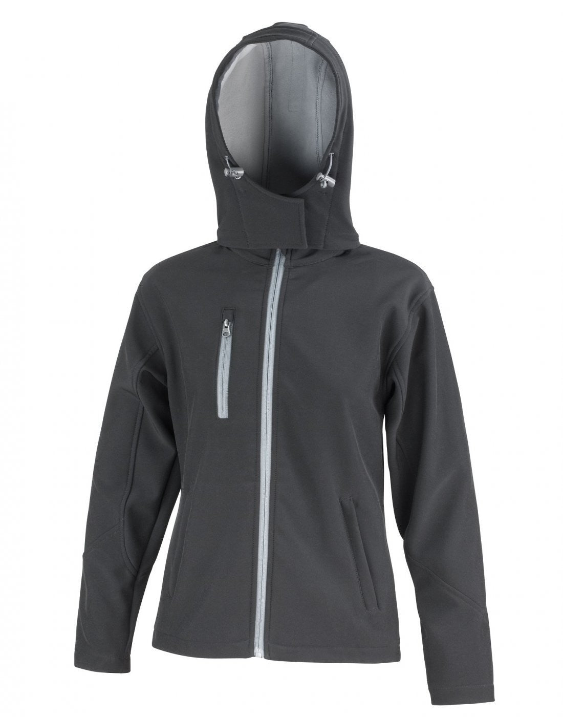 Women's Core Tx Performance Hooded Softshell Jacket | BLACK/GREY